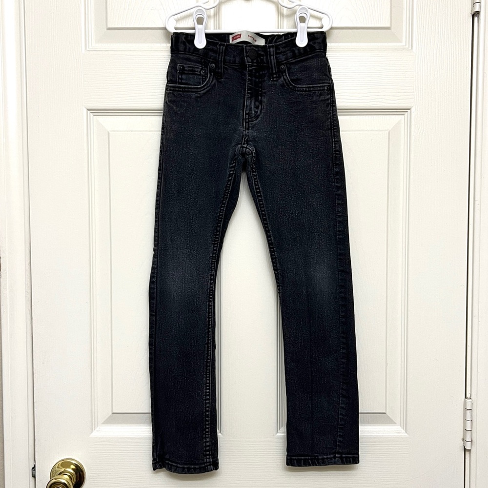Boys Levi’s 511 Slim Black Denim Jeans Size 8 Regular